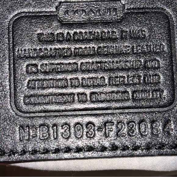 COACH F23084 Kristin Spectator Black and White Leather Crossbody - Picture 6 of 6